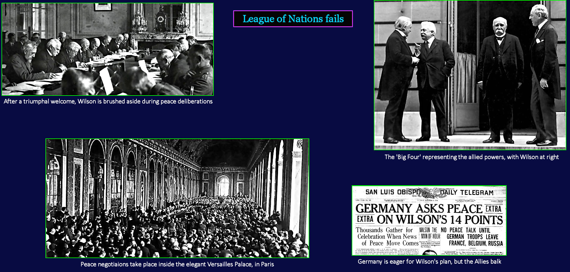 Versailles and League of Nations, 1918